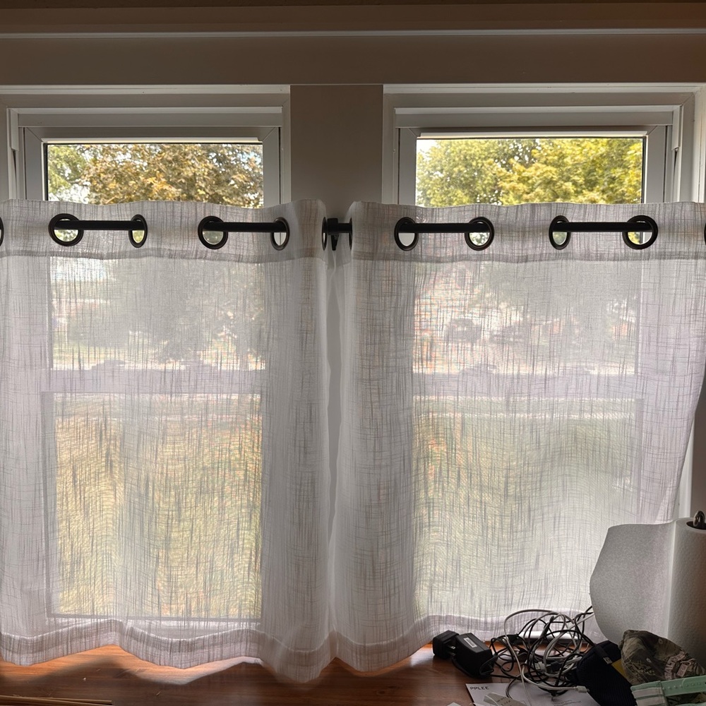Elegant White Sheer Curtains